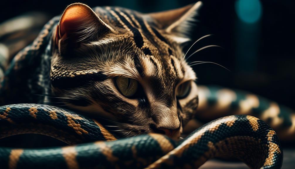 dream symbolism of cats and snakes